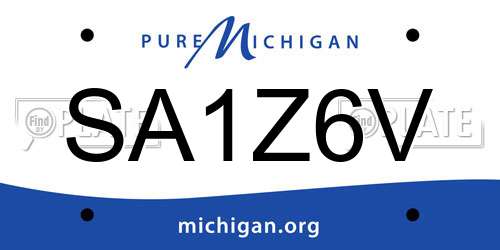 SA1Z6V Michigan License Plate