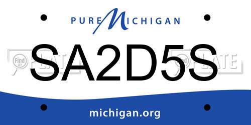 SA2D5S Michigan License Plate