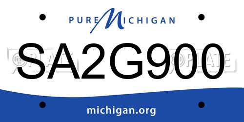 SA2G900 Michigan License Plate