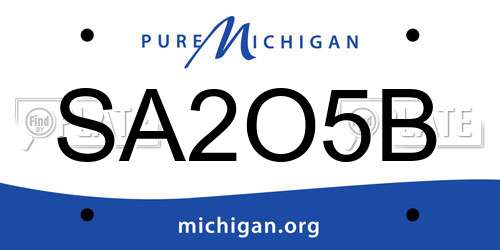 SA2O5B Michigan License Plate