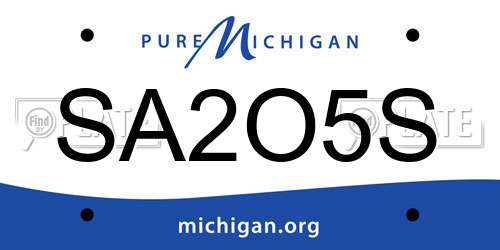 SA2O5S Michigan License Plate