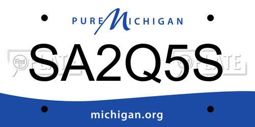 SA2Q5S Michigan License Plate
