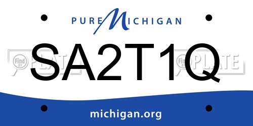 SA2T1Q Michigan License Plate