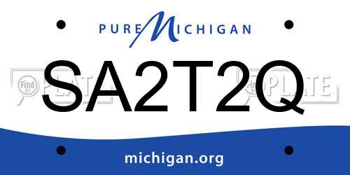 SA2T2Q Michigan License Plate