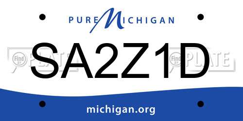 SA2Z1D Michigan License Plate