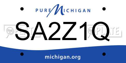 SA2Z1Q Michigan License Plate