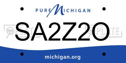 SA2Z2O Michigan License Plate