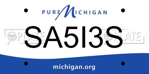 SA5I3S Michigan License Plate