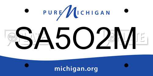 SA5O2M Michigan License Plate