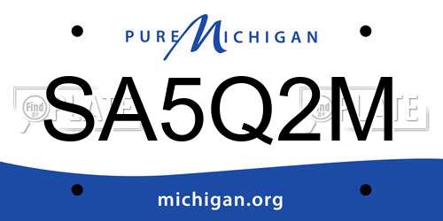 SA5Q2M Michigan License Plate