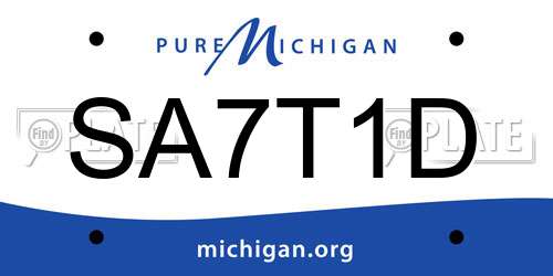SA7T1D Michigan License Plate