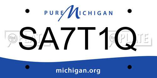 SA7T1Q Michigan License Plate