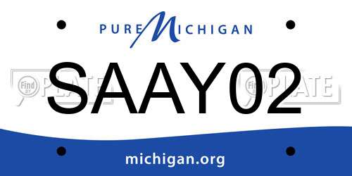 SAAY02 Michigan License Plate