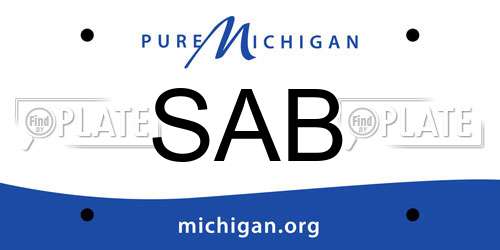 SAB Michigan License Plate