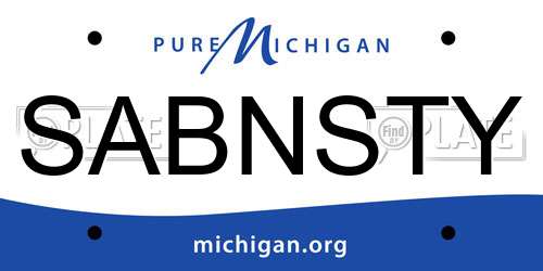 SABNSTY Michigan License Plate