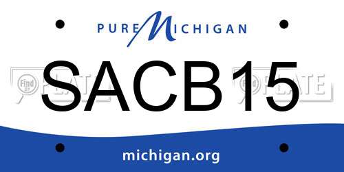 SACB15 Michigan License Plate