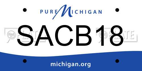 SACB18 Michigan License Plate