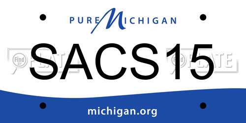 SACS15 Michigan License Plate