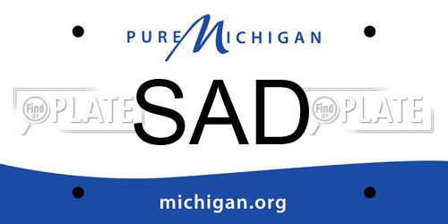 SAD Michigan License Plate