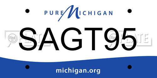 SAGT95 Michigan License Plate