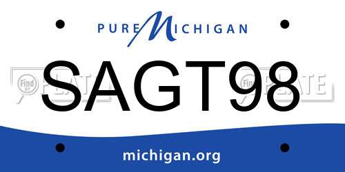 SAGT98 Michigan License Plate