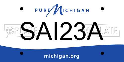 SAI23A Michigan License Plate