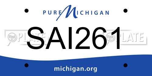 SAI261 Michigan License Plate