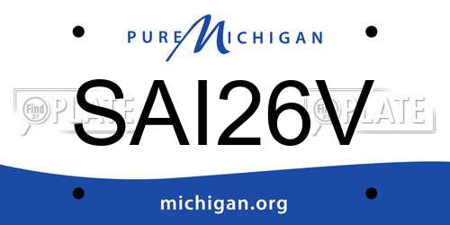 SAI26V Michigan License Plate