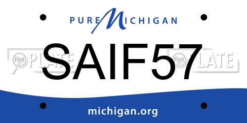 SAIF57 Michigan License Plate