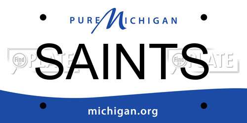SAINTS Michigan License Plate