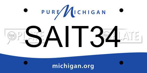 SAIT34 Michigan License Plate