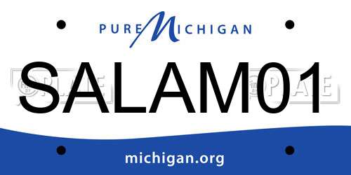 SALAM01 Michigan License Plate
