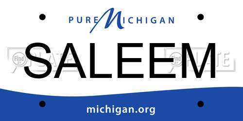 SALEEM Michigan License Plate