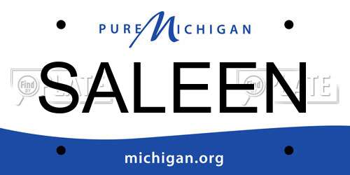 SALEEN Michigan License Plate