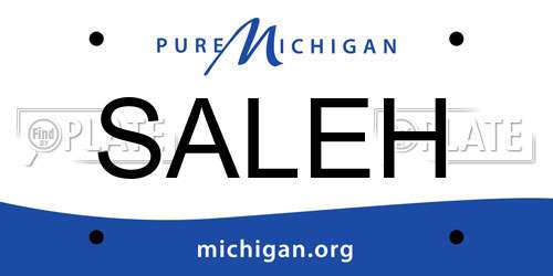 SALEH Michigan License Plate