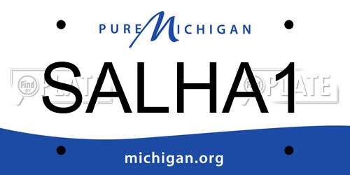 SALHA1 Michigan License Plate