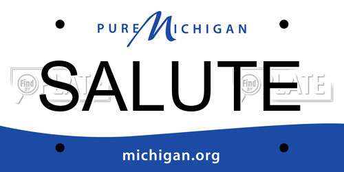 SALUTE Michigan License Plate