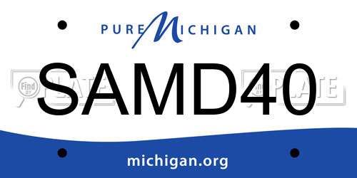 SAMD40 Michigan License Plate
