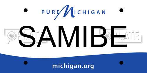 SAMIBE Michigan License Plate