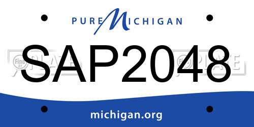 SAP2048 Michigan License Plate