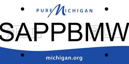 SAPPBMW Michigan License Plate