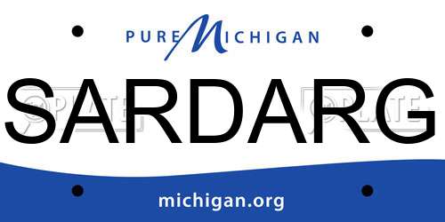 SARDARG Michigan License Plate