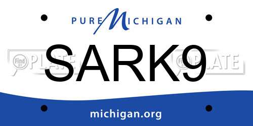 SARK9 Michigan License Plate