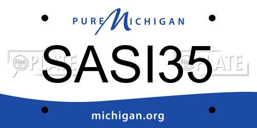 SASI35 Michigan License Plate