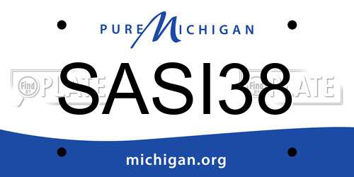 SASI38 Michigan License Plate