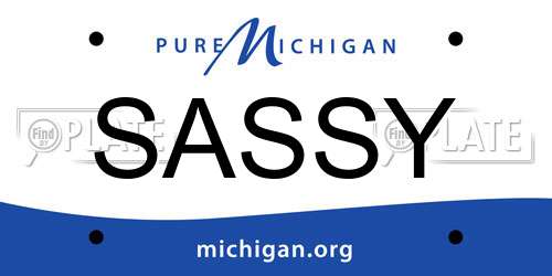 SASSY Michigan License Plate