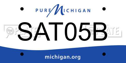 SAT05B Michigan License Plate