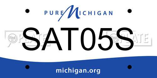 SAT05S Michigan License Plate