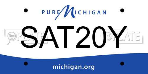 SAT20Y Michigan License Plate