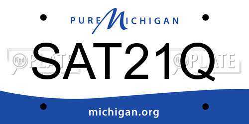SAT21Q Michigan License Plate